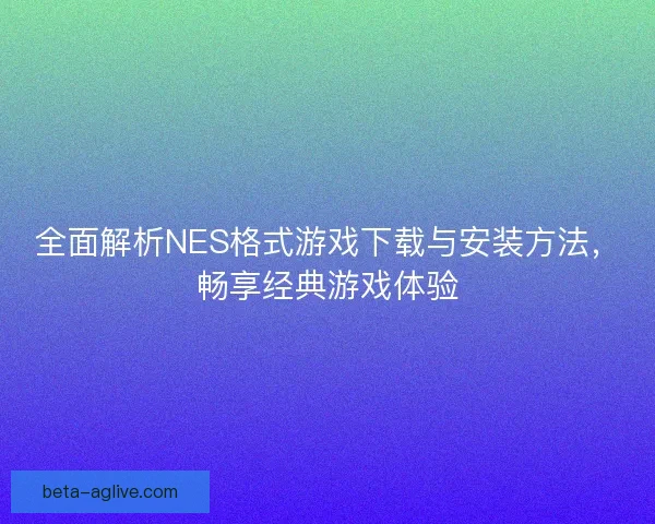 全面解析NES格式游戏下载与安装方法，畅享经典游戏体验